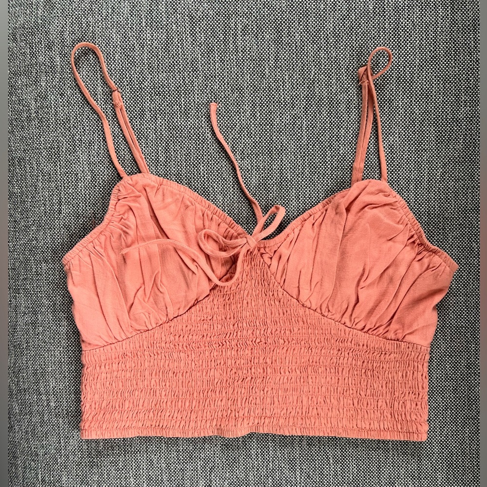 Smocked bustier milkmaid top